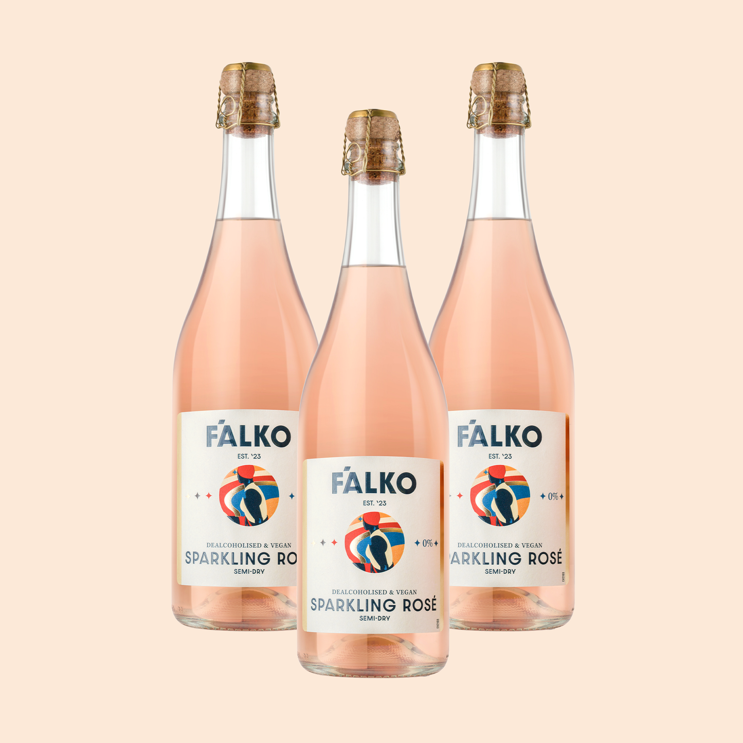 3-pack F'ALKO Sparkling Rosé 0% (750 ml)