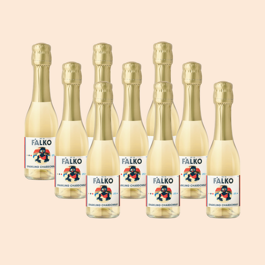 9-pack MINI F'ALKO Sparkling Chardonnay 0% (200 ml)